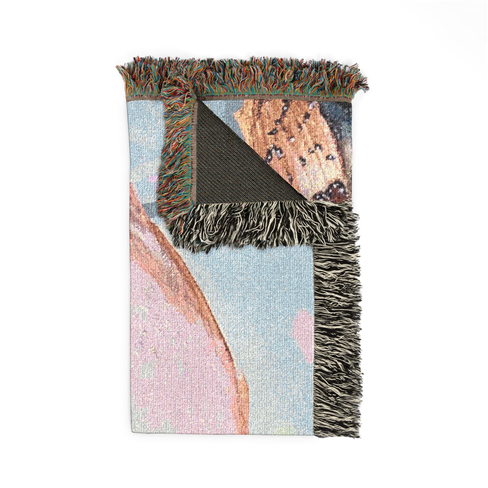 Barn Owl Woven Blanket "With Confidence" | Nature Illustration, Tapestry Throw